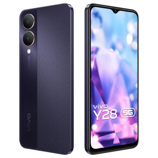 Vivo Y28 5G(Crystal Purple, 4GB RAM, 128GB Storage)
